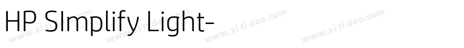 HP SImplify Light字体转换